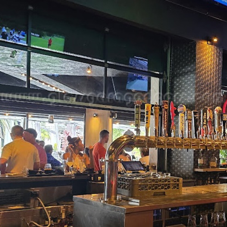 bp Glass Garage Door as counter shutters installed in Boca Raton, Florida Restaurant