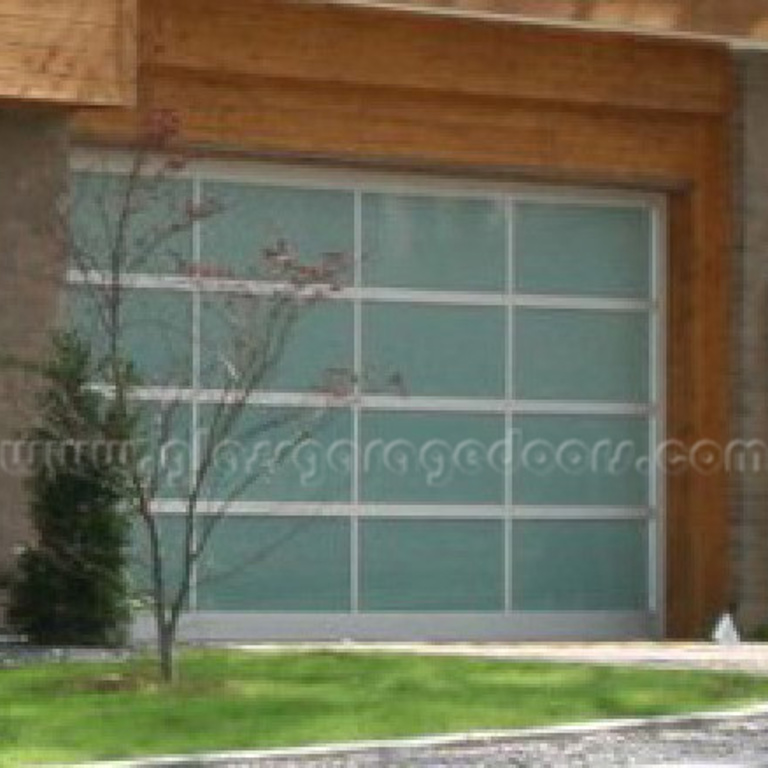 bp Glass Garage Door in Dallas Residence
