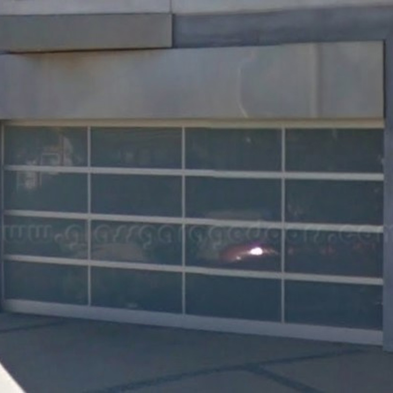 Aluminum-framed custom bp Glass Garage Door in Playa del Rey CA 
