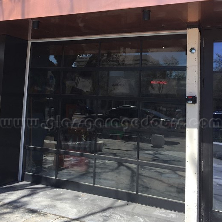 black framed bp glass Garage Doors in  Coral Gables Florida